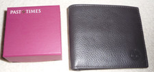 Men's Timberland Brown Leather Wallet & Past Times Silver Colour Cuff Links