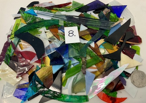 Stained glass offcuts - stained,