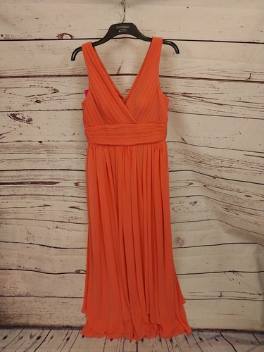 Eliza coral pleated dress - coral,