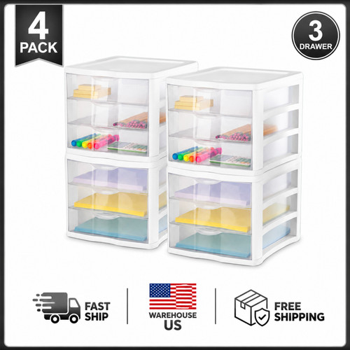 Sterilite drawer desktop - 3-drawer,