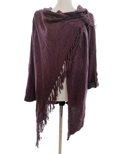 Boho lagenlook cardigan purple - cardigan,