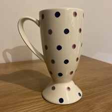 Whittard Chelsea Polka Dot Tall Footed Latte Mug