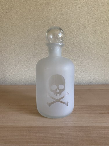 Frosted glass decanter potion - glass,