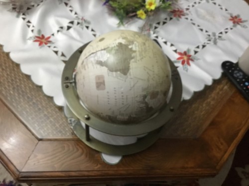 Cream and beige world globe - and,