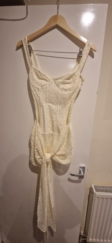 Cream lace corset - cream,