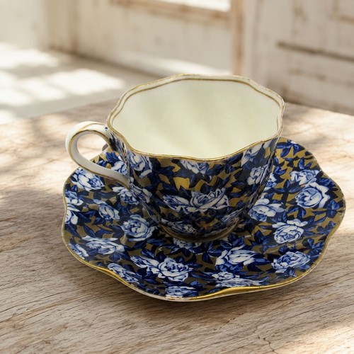 Antique coalport teacup saucer - coalport,