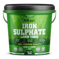 Iron Sulphate DAMP 5KG Lawn Tonic Grass Greener Turf Water Soluble FERTILISER