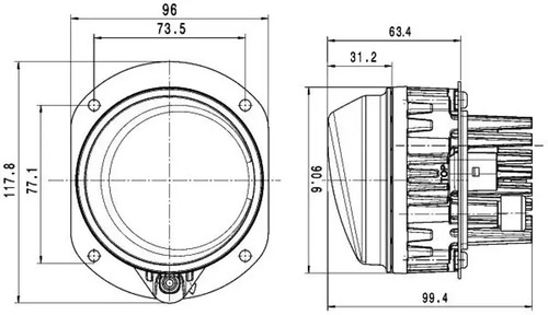 Fog lamp right fitting - fog, 011