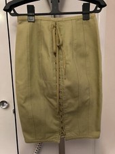 Vintage Junior Jean Paul Gaultier Lace-up Skirt Lime Green