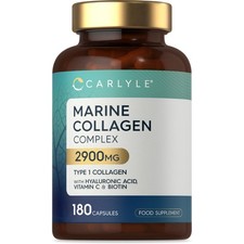 Marine Collagen Capsules 2900mg with Hyaluronic Acid Type 1 Hydrolysed Collagen