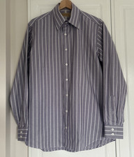 M&S Collezione Inspired by Italy UK 15.5" - 16" Long Sleeve Check Shirt Plum