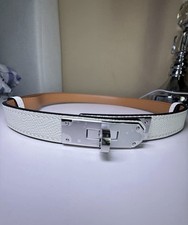 Hermes Kelly Belt With Silver