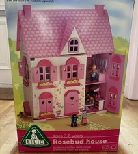 ELC Rosebud Dolls House Complete With Dolls and Furniture
