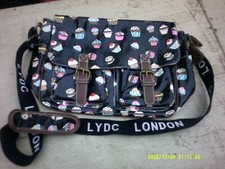 L Y D C London Satchel Bag with Cup Cake Design