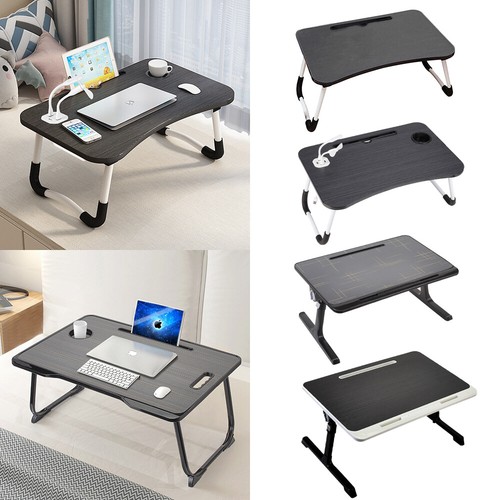 Black folding laptop bed - folding,