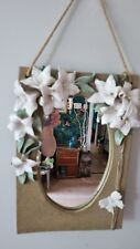 Vintage Ceramic Decorative Wall Mirror Floral