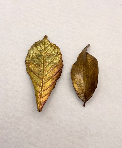 Vintage copper tone leaf - vintage,