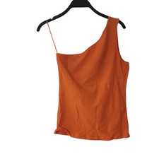 h&m womens top bright orange