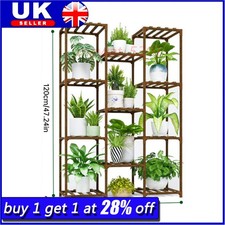 Tall Wooden Plant Stand Indoor Rustic Display Planter Shelf Flower Rack Bedroom