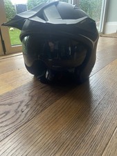 UFO Sheratan Jet Open Face Urban Street Trials Motorcycle MX Matt Black Helmet