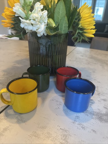 Small enamel mugs - enamel, 130ml