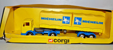 Corgi Toys 1112 Mercedes Benz truck Michelin with covered trailer yellow