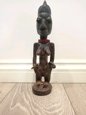 Yoruba Ibeji Female With Coral Necklace Figure Nigeria. Private collection 