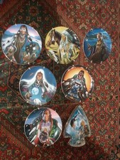 ROYAL DOULTON Franklin Mint NATIVE AMERICAN Indian china plate collection x 7