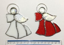 Stained Glass Christmas Angel x 2. Suncatcher. Handmade.