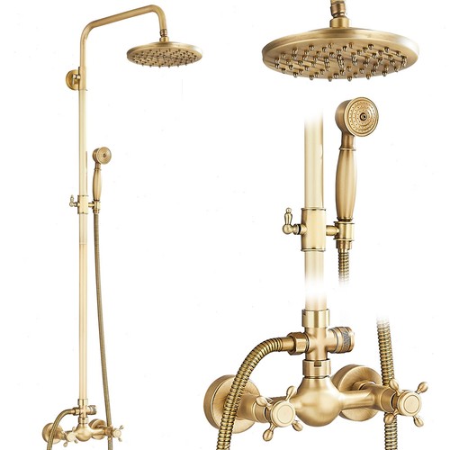Antique brass bathroom exposed - brass,