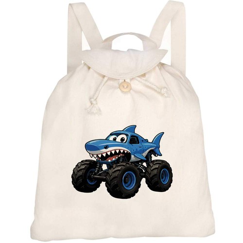 Shark monster truck canvas - 'shark, truck'
