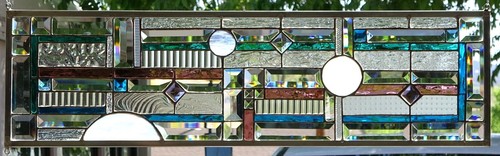 Abstract stained glass - abstract, transom