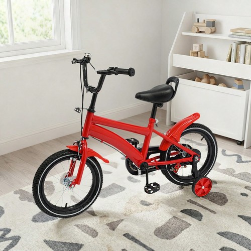 Red inch kids bicycle - red,