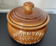Thorntons Vintage British Special Toffee pot Retro gloss glaze empty Sweetie jar