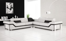  Modern Large LEATHER SOFA