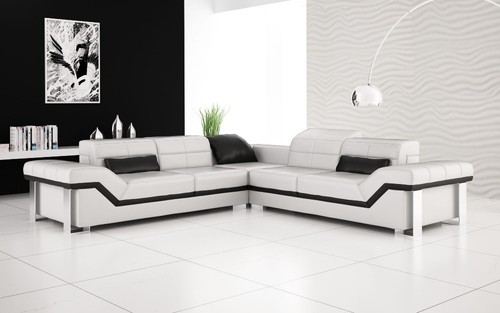 Modern large leather sofa - ,