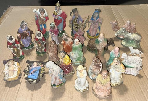 Vintage large lot nativity - large,