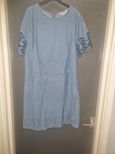 Light blue denim shirt dress - denim,