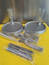 Lux - Phillipe Starck - 2006 designer plastic cutlery Plates & Champagne Fluites