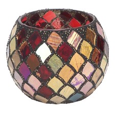 Mosaic Glass Tea Light Holder