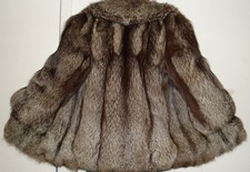 Silver Fox Fur Jacket Size 6-8