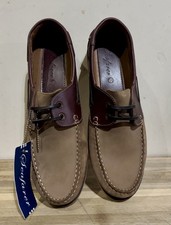 Seafarer Yachtsman Lace Up Leather Tan Boat Deck Shoes Sizes uk 10.5 EU 45