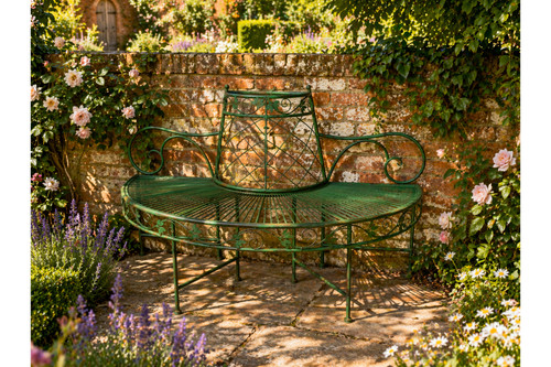 Half round tree bench - round,