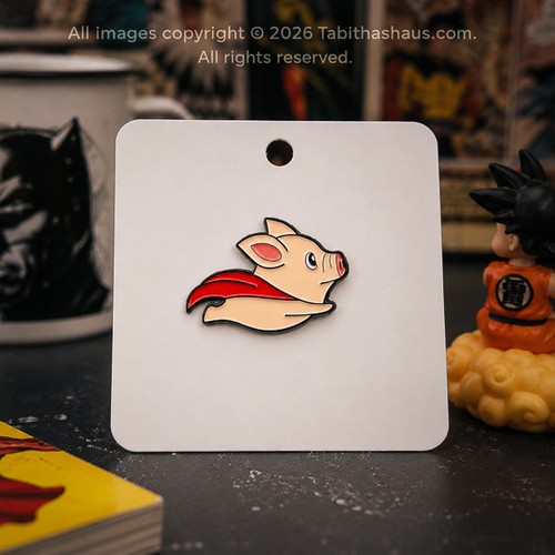 Flying pig enamel pin - pig,