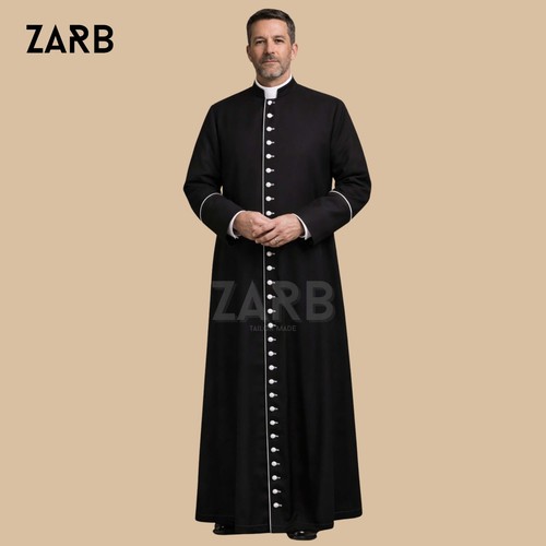 Black cassock white trim - cassock,