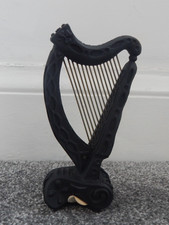 Good Quality Hand Crafted Large Irish Peat Celtic Harp - 8" Tall