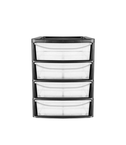 Plastic slim drawer tower - plastic,