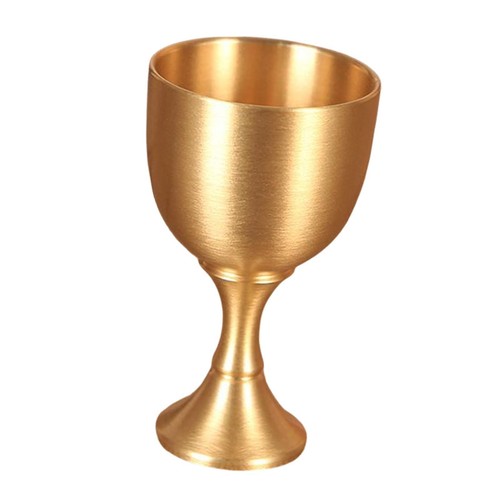 Brass glass goblet cup - brass,