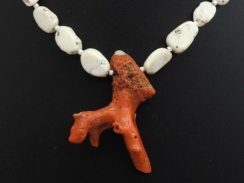 Natural red coral branch - red,