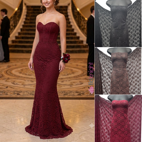 Lace rose scalloped - scalloped, stretch